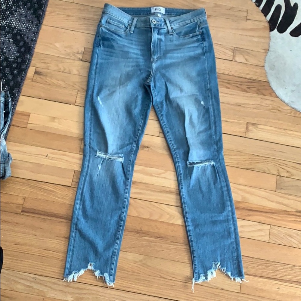 PAIGE Hoxton Ankle Peg Jean Janis Destructed sz 29 - Picture 2 of 6
